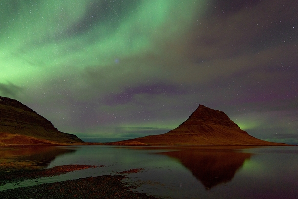 Good ol Kirkjufell Iceland under the Northern Lights 