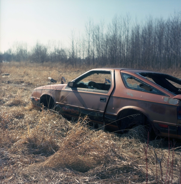 Got a shotgun pointed my way after taking this picture of an abandoned Dodge Daytona in  Apparently someone still cared