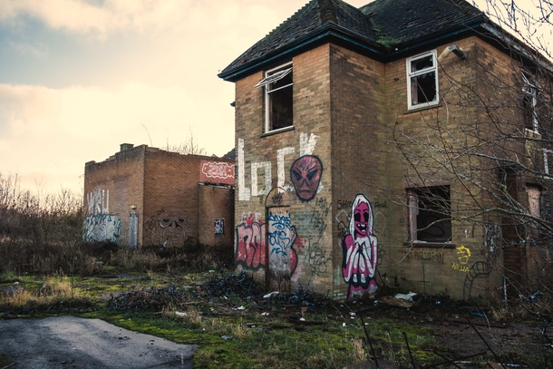 Graffiti on an abandoned RAF Base UK