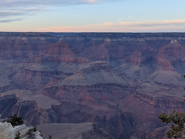 Grand Canyon National Park just before sunset 