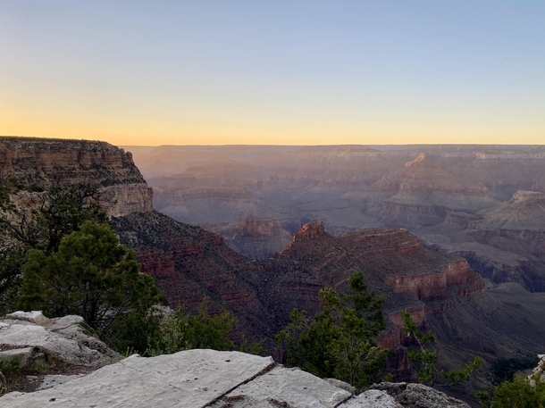 Grand Canyon south rim at sunset 