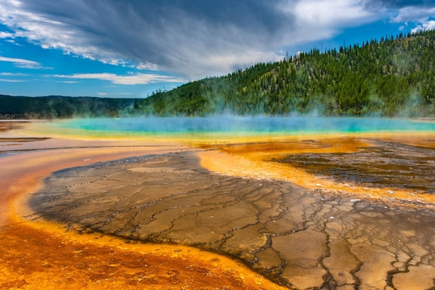 Grand Prismatic in Yellowstone is absolutely mindblowing  OC