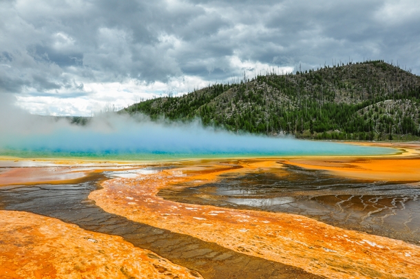 Grand prismatic spring - Yellowstone National Park WY 
