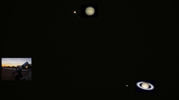 Great Conjunction on Dec st  is on the way These two planets are coming closer I took this picture last night Dec th from my backyard I did show this as a live event to my audience I will leave a link in the comments if you are interested