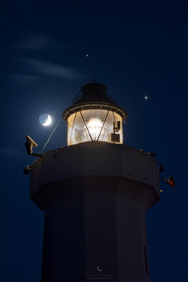 Great Conjunction over Sicilian Lighthouse by Kevin Saragozza 