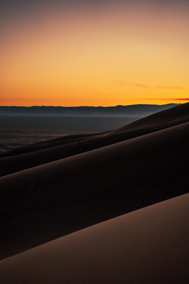 Great Sand Dunes Silhouette Colorado 