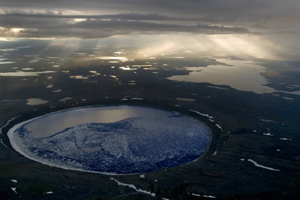 Great shot of the Pingualuit crater in Qubec Canada 