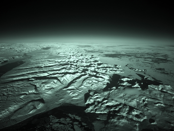 Greenland from Above Infrared Photograph 