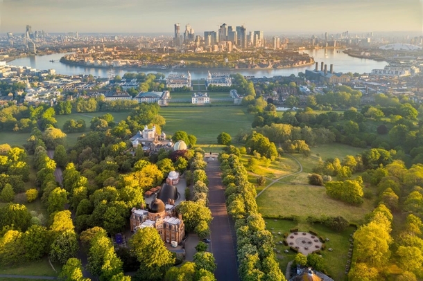 Greenwich Park with views to East London