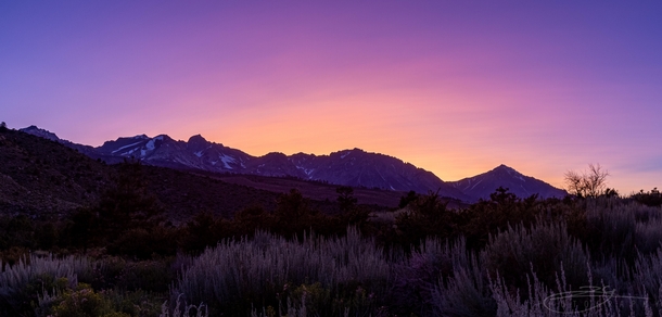 Grouse Mountain Sunset - Eastern Sierras 