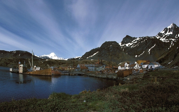 Grytviken an abandoned whaling station on South Georgia