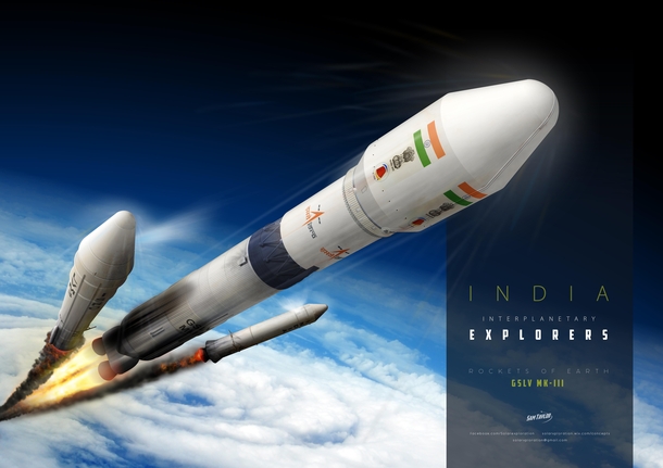 GSLV MKIII booster sep by Sam Taylor