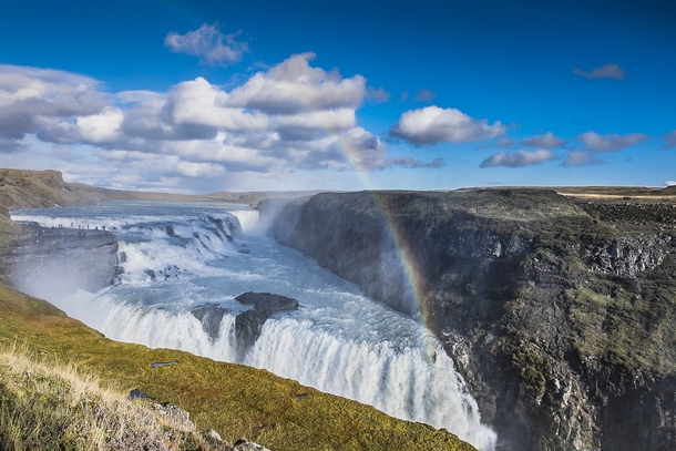Gullfoss waterfall Iceland  by Antonio Aliaga