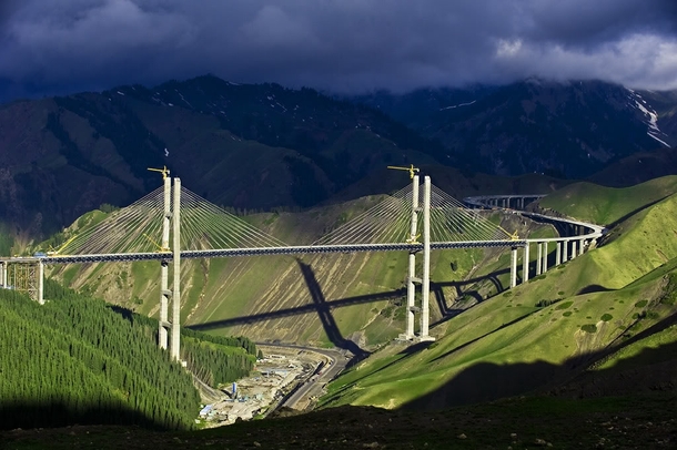 Guozigou Bridge Xinjiang China 