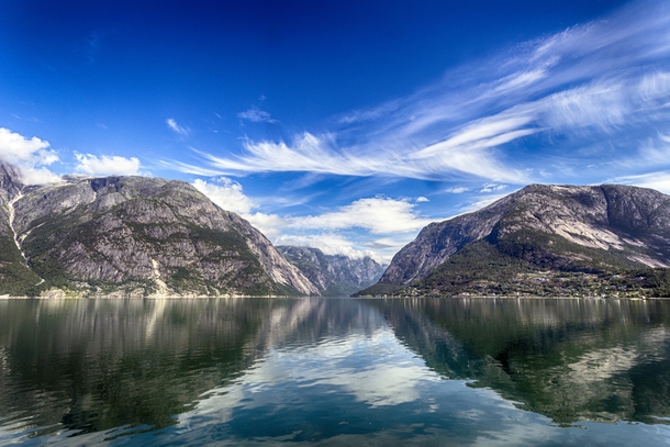 Had to stop at the side of the road to take a picture as we drove past this view - Eidfjord Norway 