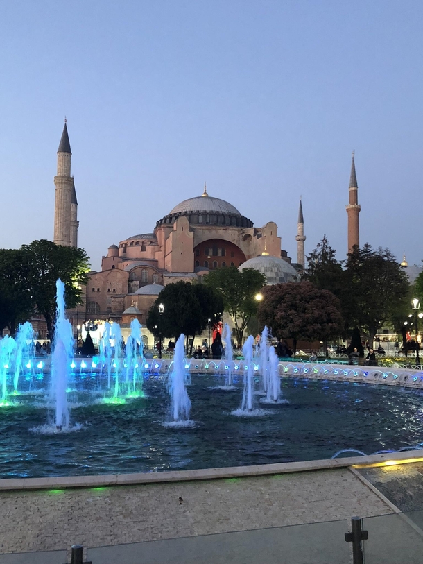 Hagia Sofia in the evening Istanbul Turkey