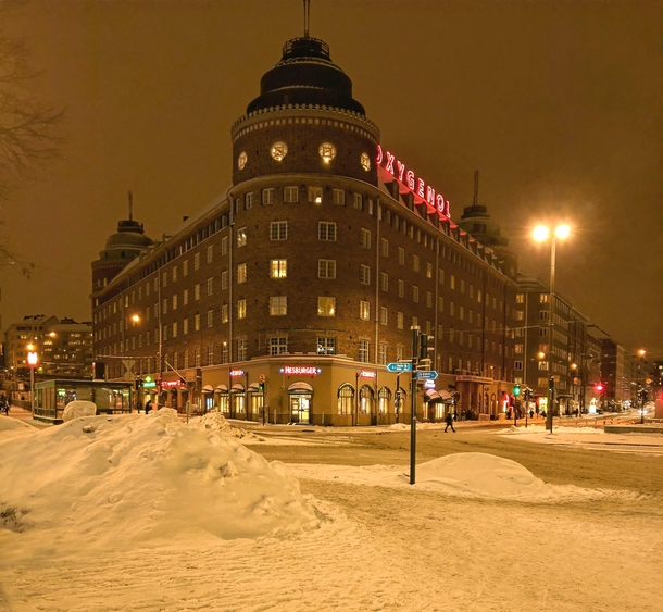Hakaniemi the Historic Working Class district in Helsinki Finland 