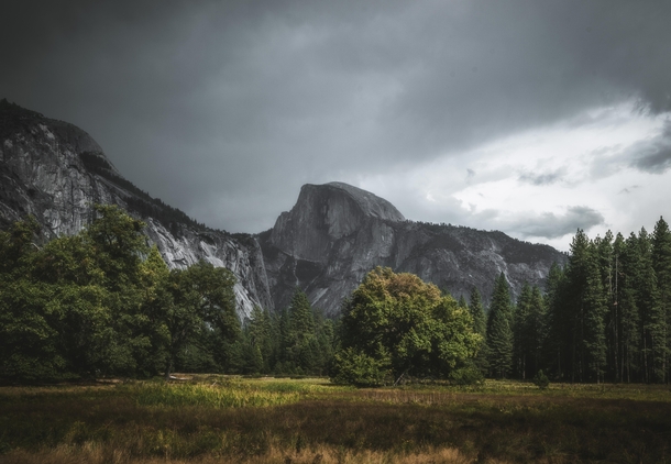 Half Dome as a storm rolls in 