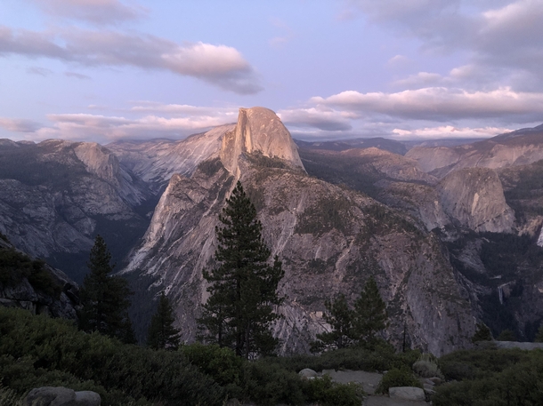 Half Dome at sunset Yosemite CA 