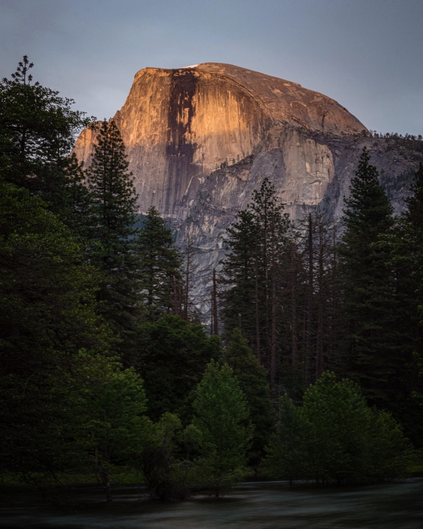 Half Dome at sunset Yosemite National Park 