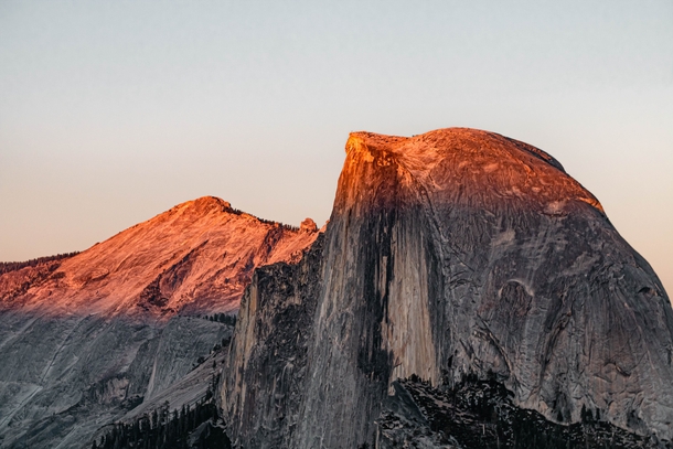 Half Dome at Sunset - Yosemite National Park CA 