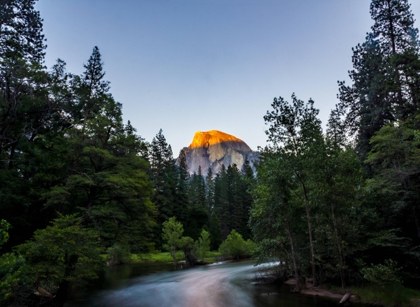 Half Dome at Sunset Yosemite Valley 