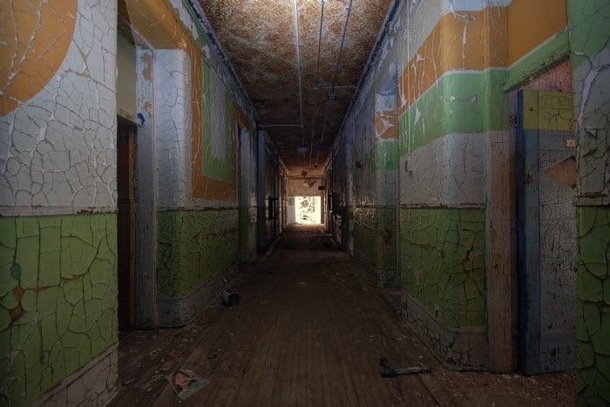 Hallway in an abandoned Asylum - London Ontario Canada