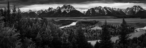 Happy th birthday to the National Park Service Panorama from Snake River Overlook Grand Teton National Park Wyoming 