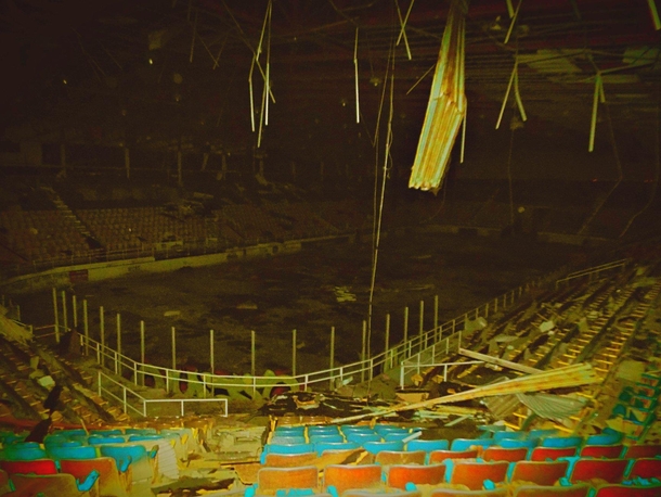 Hara Arena after a tornado struck OC