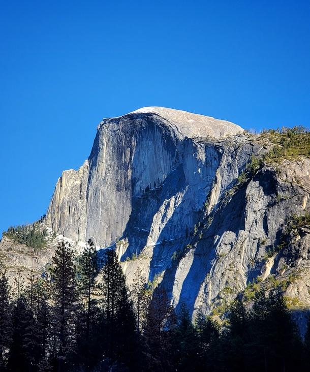 Hard to capture the enormity of Half Dome but I tried Yosemite National Park CA USA  x