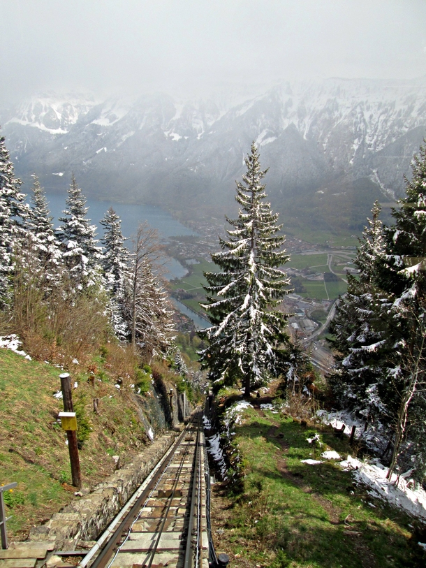 Harder Kulm funicular railway Interlaken Switzerland 