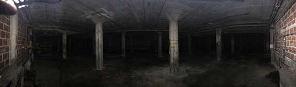 Hauntingly beautiful vaulted space beneath a Portland city street Semi trucks used to be parked here before the entrance ramp was filled in and paved over