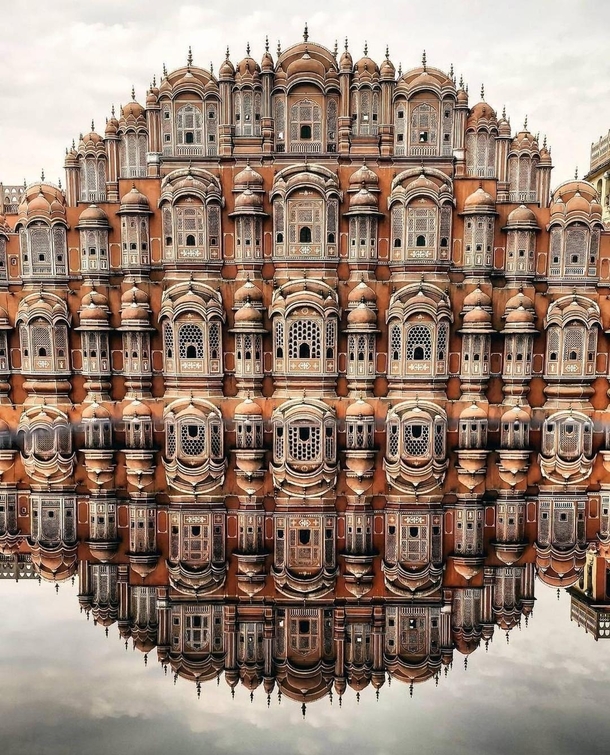 Hawa Mahal reflections Jaipur India photo by Zaid Salman 