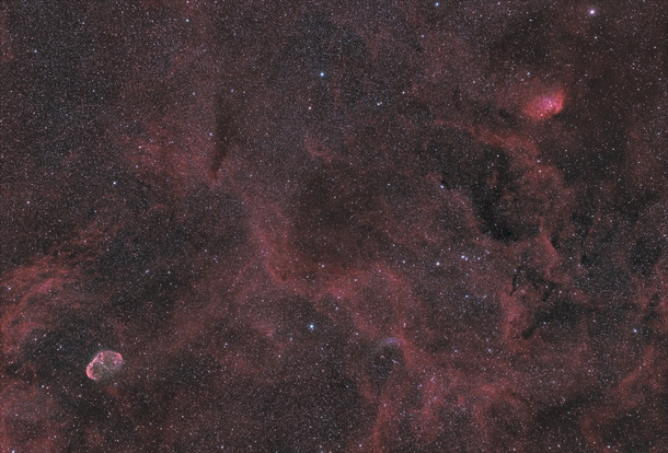Heart of Cygnus Crescent Nebula to Tulip Nebula 