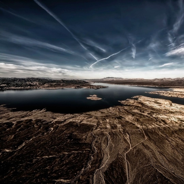 Helicopter View from Lake Mead Nevada  IG GiorgioSuighi
