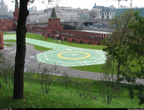 Helipads inside Kreml Moscow  