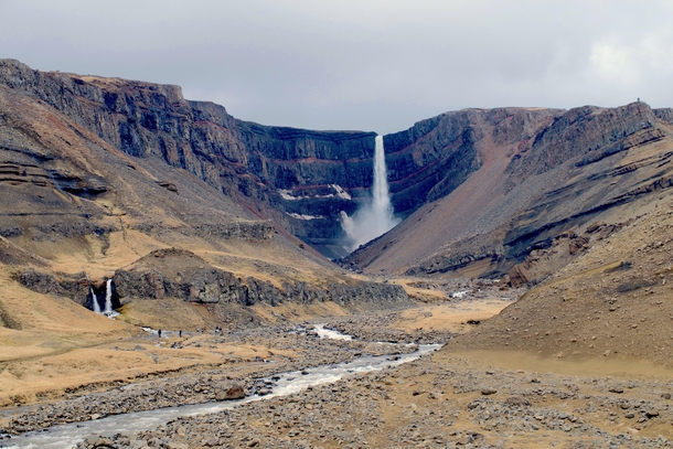 Hengifoss one of the tallest waterfalls in Iceland 