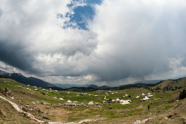 Herdsmens settlement Velika planina Slovenia 