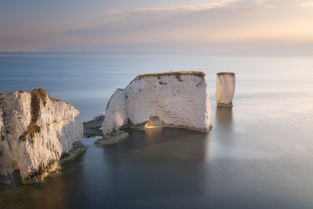 Here Comes the Sun Old Harry Rocks in the Morning Dorset United Kingdom 