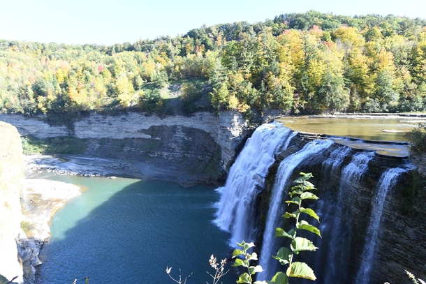 Hidden Indian face in the falls at Letchworth State Park NY Only visible during a drought x