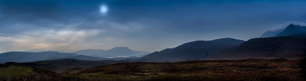 Highland Panorama - Misty View Over the Loch North of Ullapool Scottish Highlands  x  OC