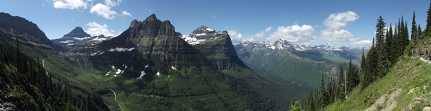 Highline Trail Panorama Glacier National Park Montana July   x-post with rglacier