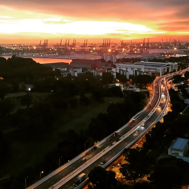 Highway during sunset Singapore Singapore 