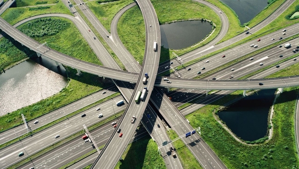 Highway interchange in the Netherlands