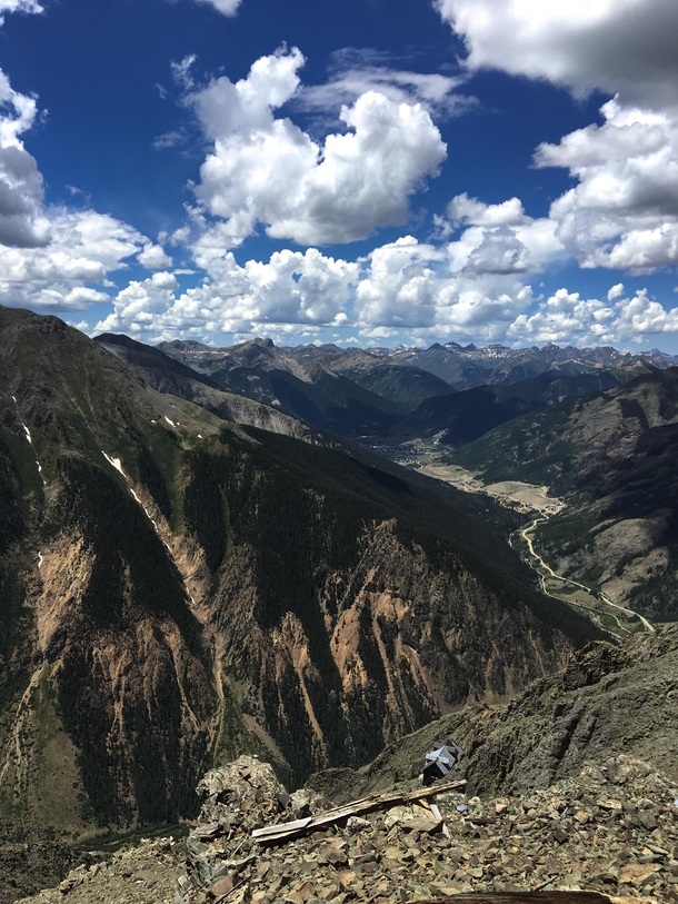 Hiked to the top of a Mountain in Colorado that overlooked the town of Silverton last year 