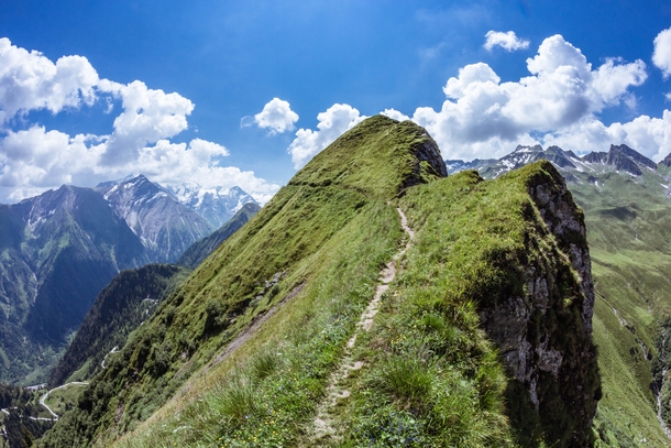Hiking trail in Kaprun Austria 