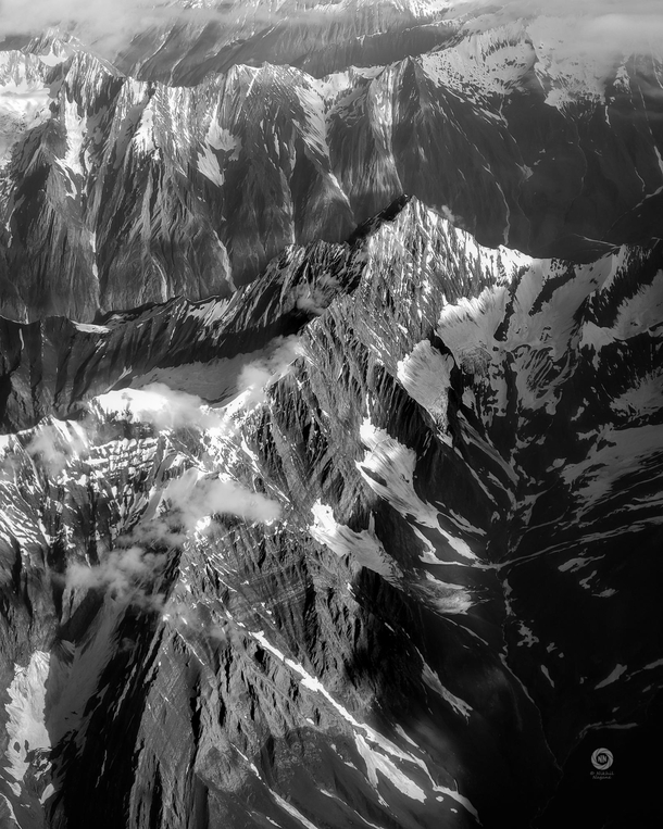 Himalayan Grandeur Aerial view of the Himalayan Mountain range Ladakh India 