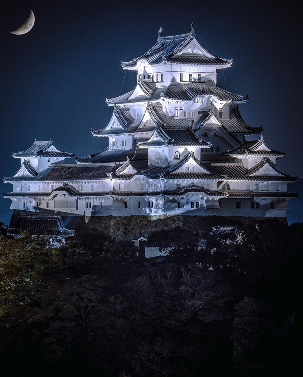 Himeji city with its most beautiful castle in Japan