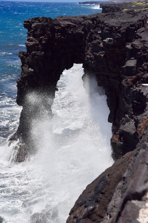Hlei Sea Arch Volcano National Park Hawaii 