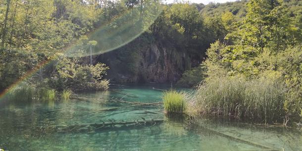 Holiday in Croatia Plitvice Lakes in the late afternoon  x